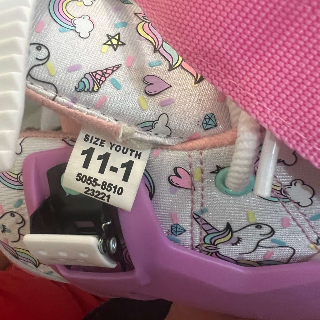 Youth Unicorn Roller Skates - Pink And White